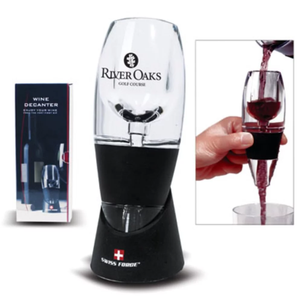 Swiss Force® Connoisseur Decanter/Aerator - Noir