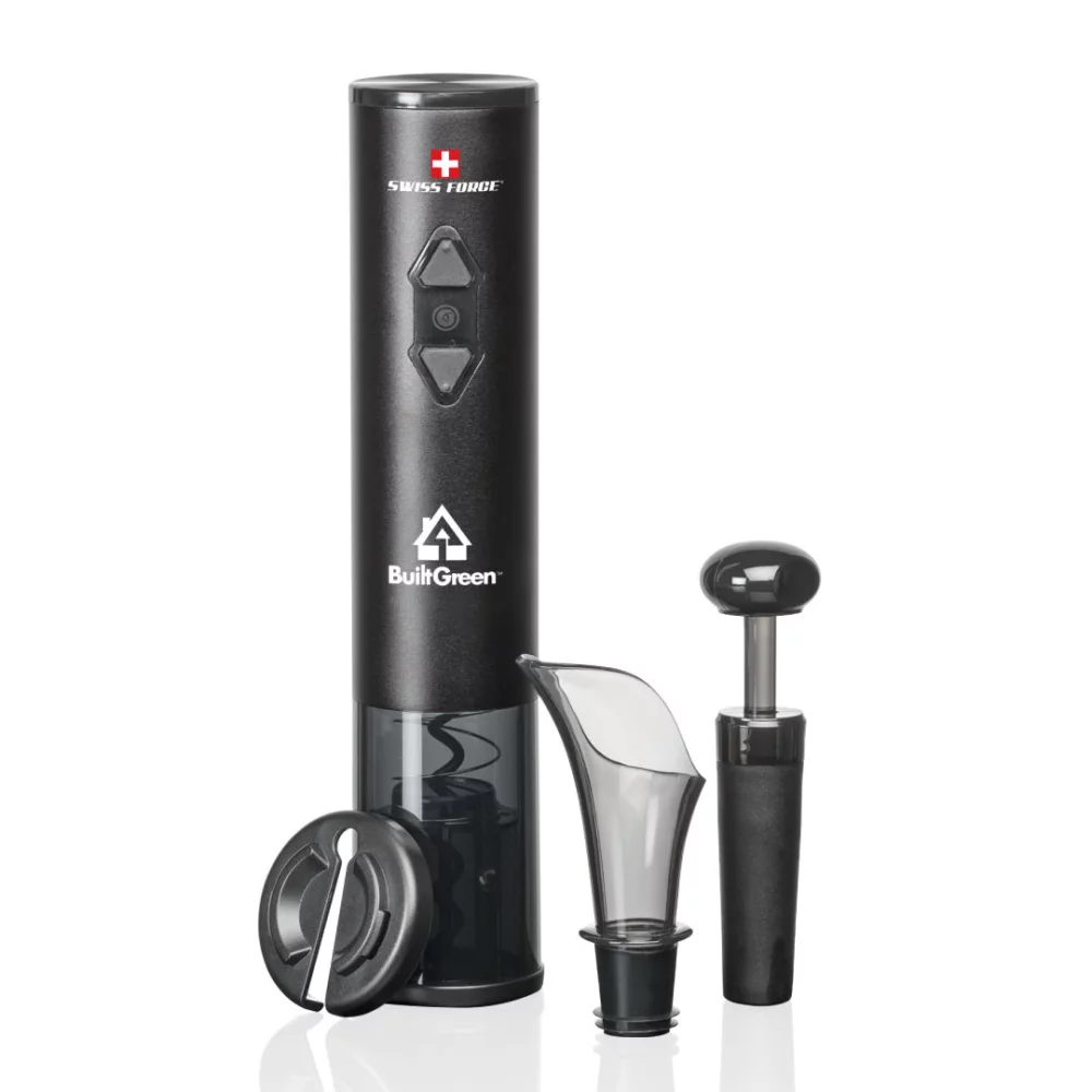 Ensemble-cadeau ouvre-bouteille de vin Swiss Force® - Noir