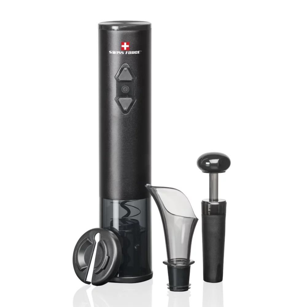 Ensemble-cadeau ouvre-bouteille de vin Swiss Force® - Noir
