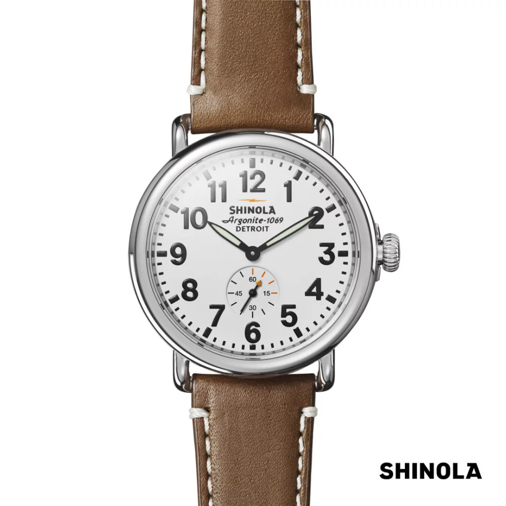 Montre Shinola® Runwell - 41mm Blanc/Beige