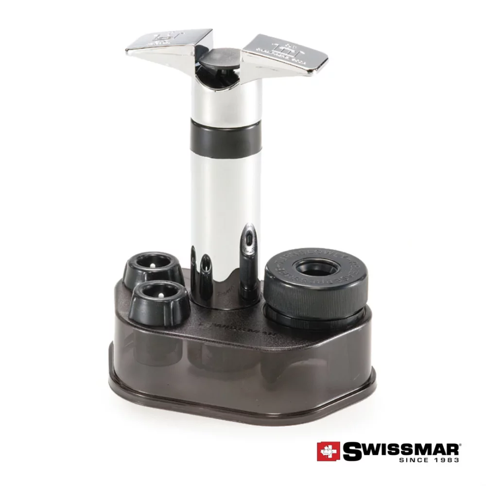 Ensemble de pompe à double fonction Swissmar® Epivac - Chrome poli