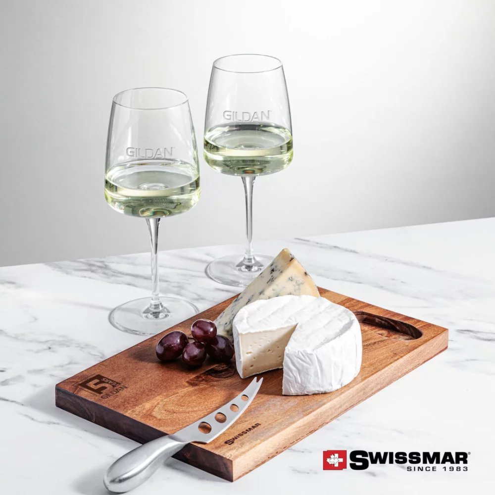 Swissmar® Acacia Board & 2 Dunhill Wine