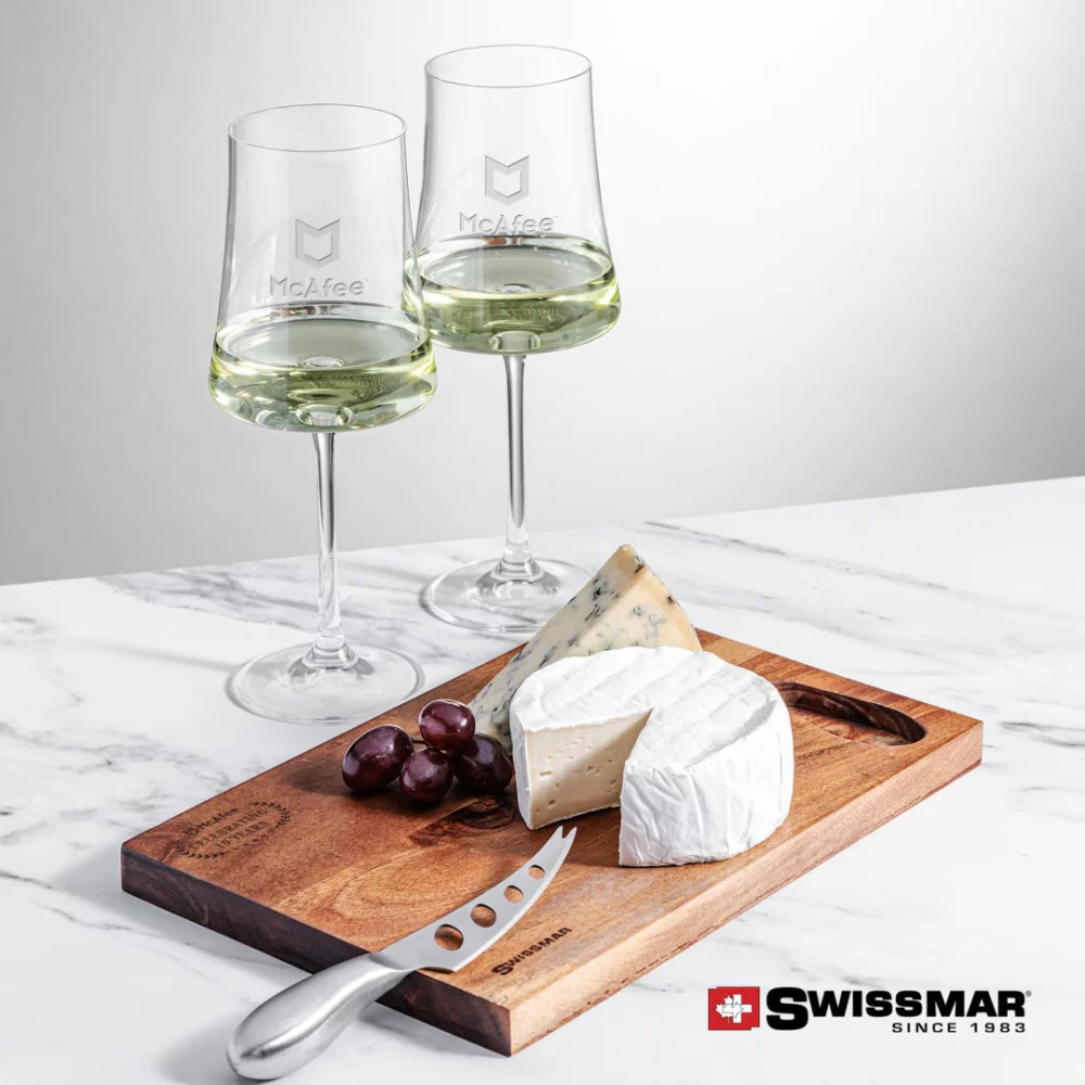 Swissmar® Acacia Board & 2 Dakota Wine