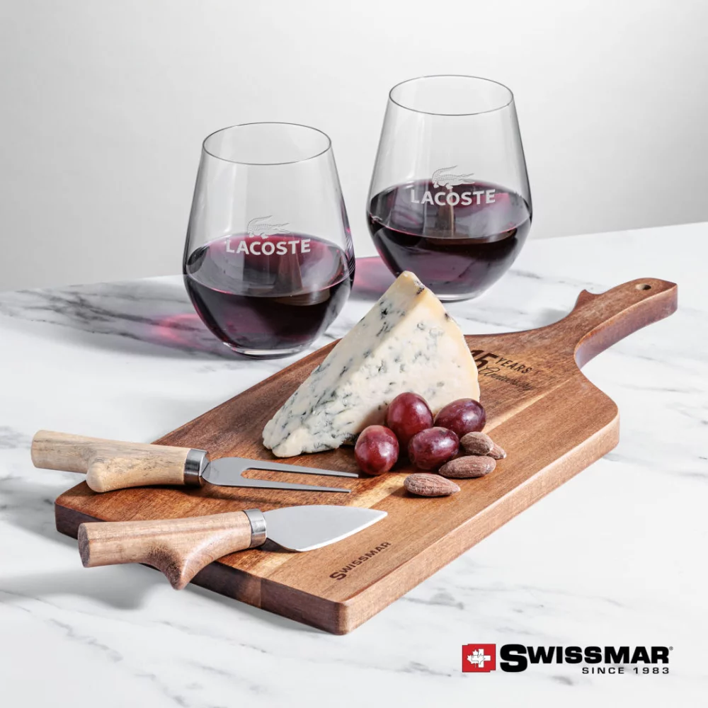 Planche à pagaie Swissmar® & 2 verres à vin sans pied Reina
