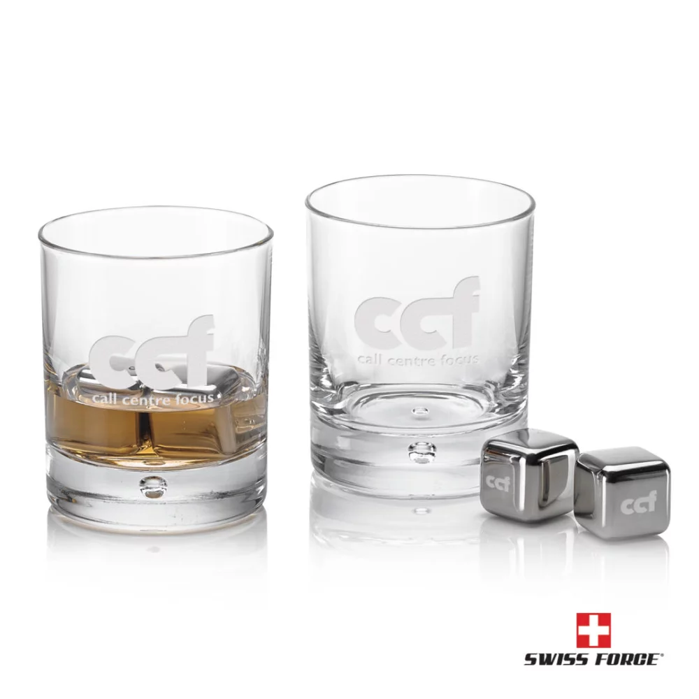 Cubes de glace en acier inoxydable Swiss Force® et 2 Bastia OTR.