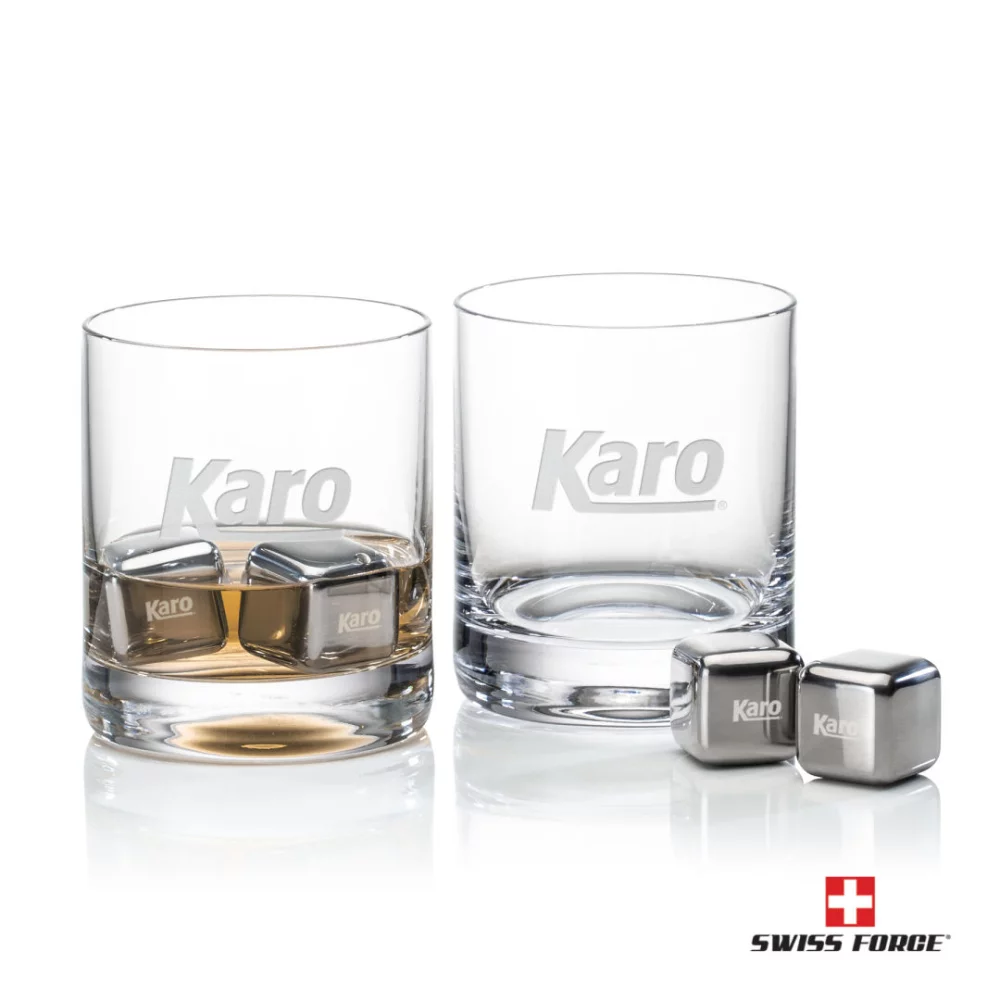 Cubes de glace en acier inoxydable Swiss Force® & 2 Dresden OTR