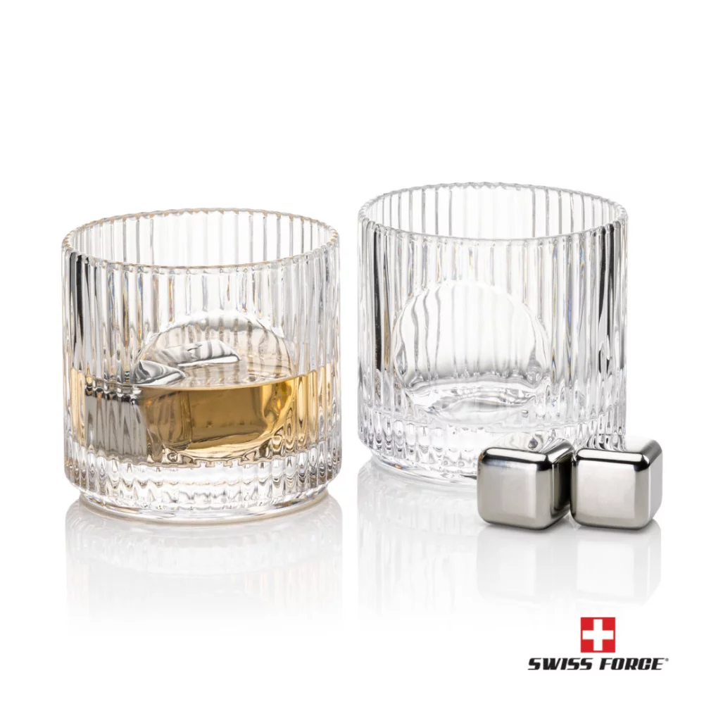 Cubes de glace en acier inoxydable Swiss Force® et 2 Dillard OTR.