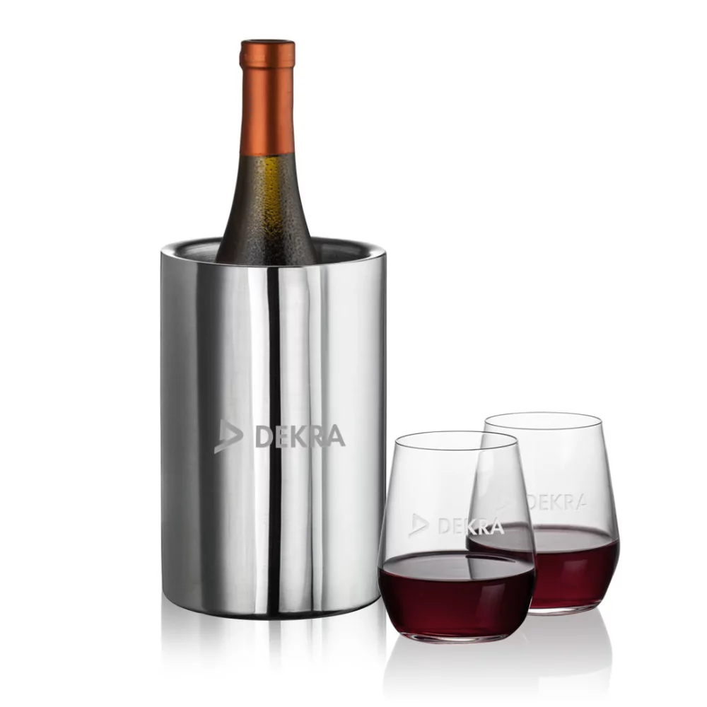 Jacobs Wine Cooler & 2 Germain Stemless Wine