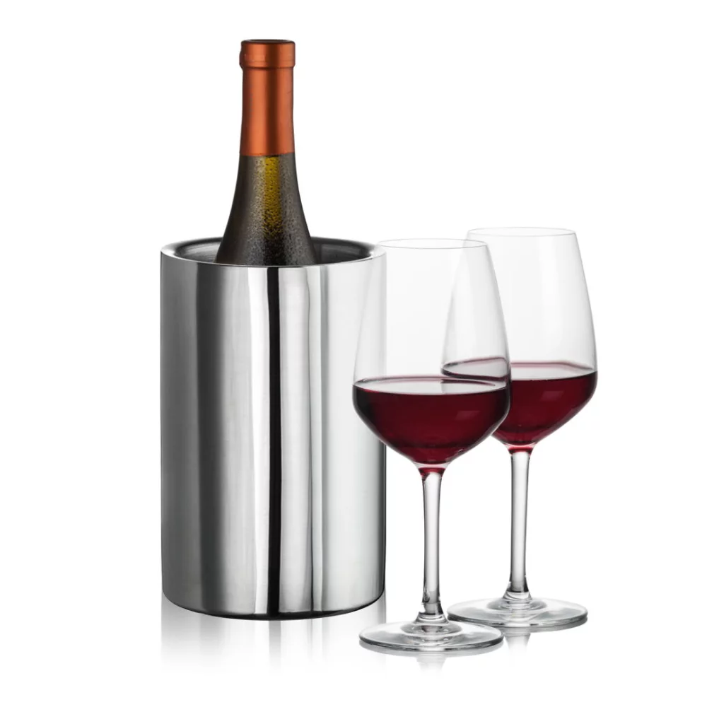 Refroidisseur de vin Jacobs & 2 bouteilles de vin Mandelay