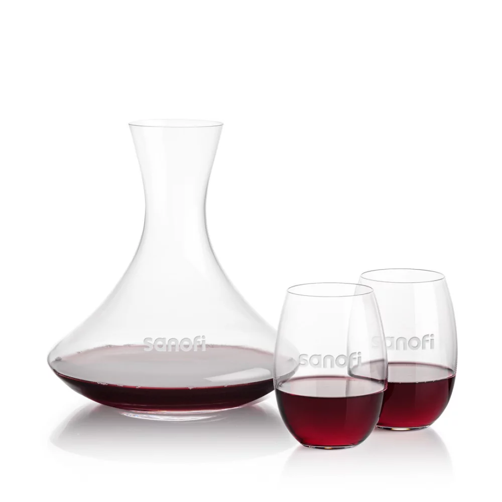 Senderwood Carafe & 2 Carlita Stemless Wine