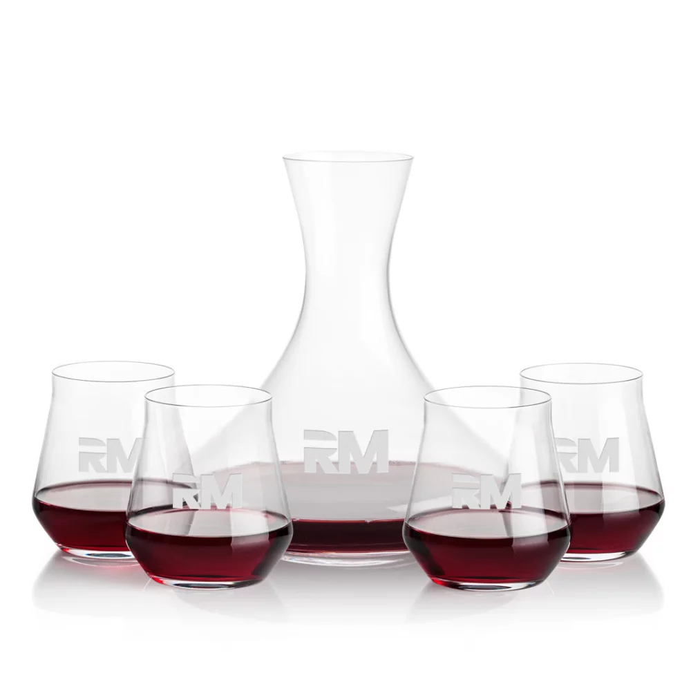 Senderwood Carafe & 4 Bretton Stemless Wine