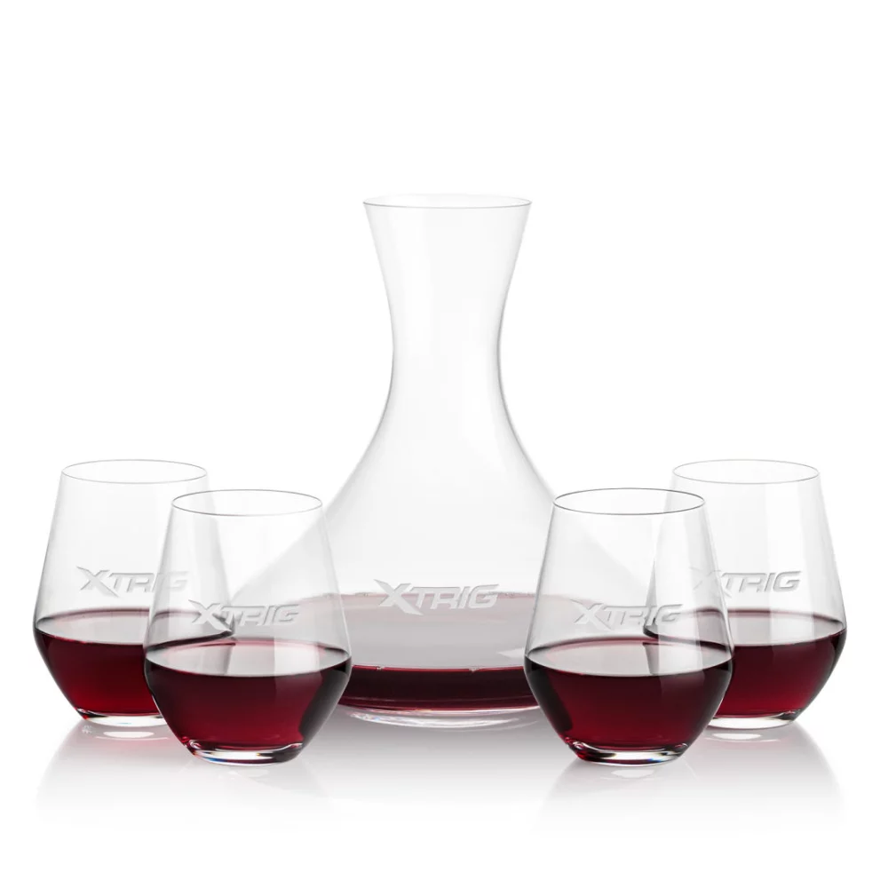 Senderwood Carafe & 4 Reina Stemless Wine