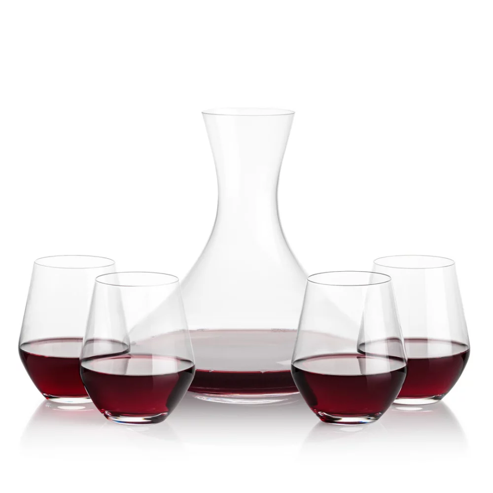 Senderwood Carafe & 4 Reina Stemless Wine