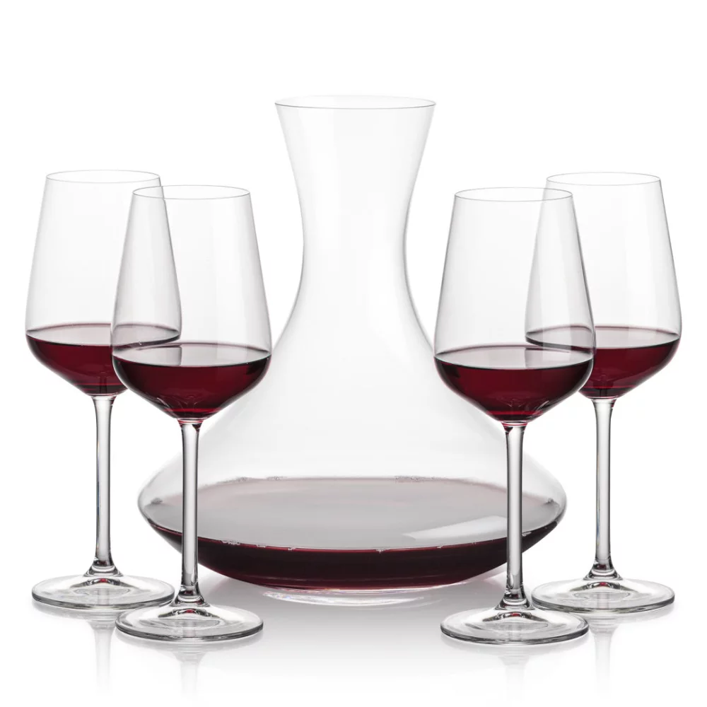 Carafe Senderwood et 4 verres à vin Lethbridge.