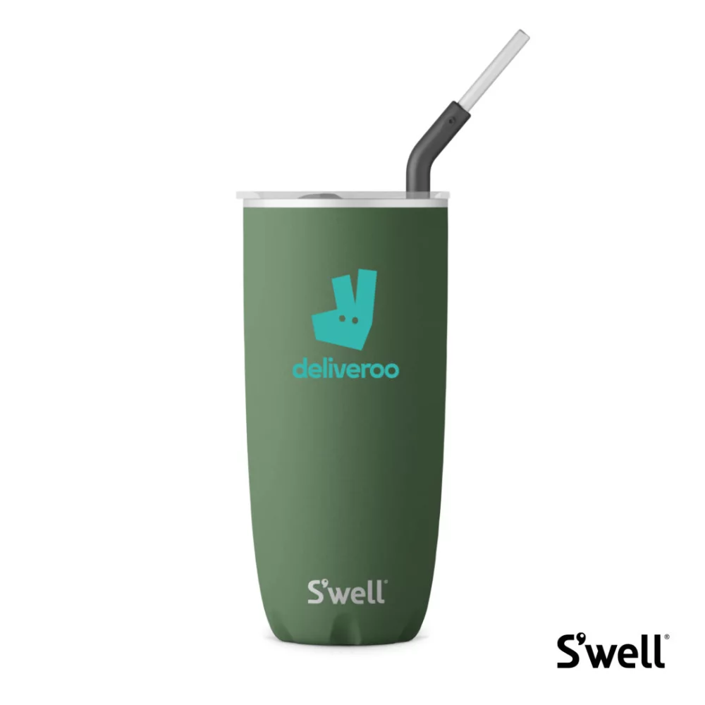 Gobelet S'well® avec paille - 24oz vert jaspe