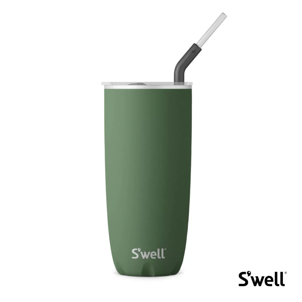 Gobelet S'well® avec paille - 24oz vert jaspe