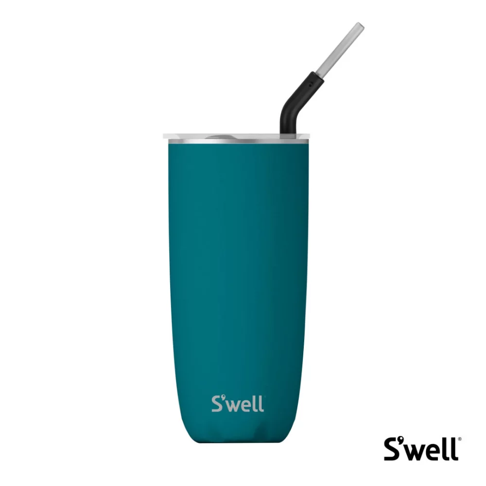 S'well® Tumbler w/ Straw - 24oz Peacock Blue
