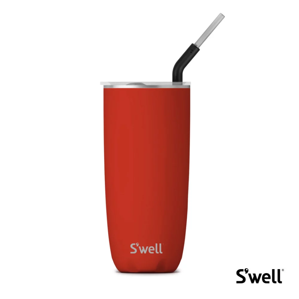 S'well® Tumbler w/ Straw - 24oz Poppy Red