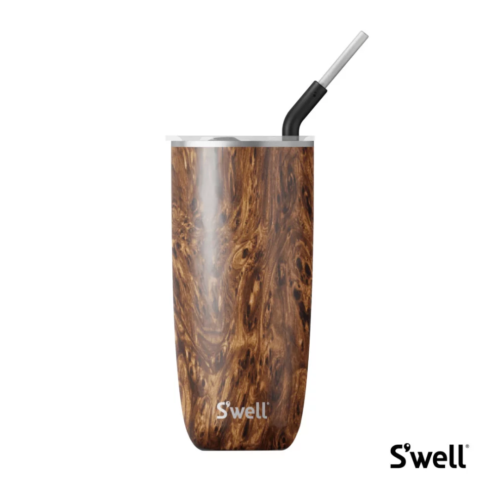 S'well® Tumbler w/ Straw - 24oz Teakwood