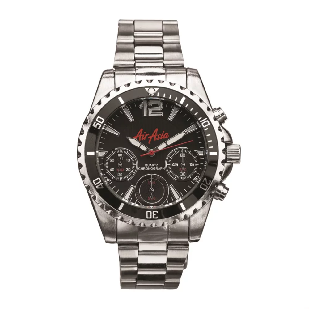 La montre pour hommes Halstead - argent/noir