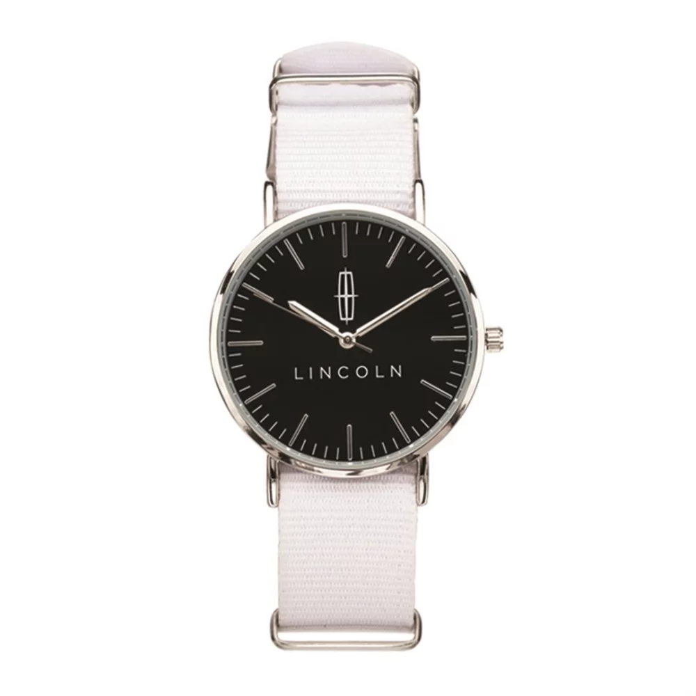 La montre unisexe Hardy - Bracelet blanc / Cadran noir