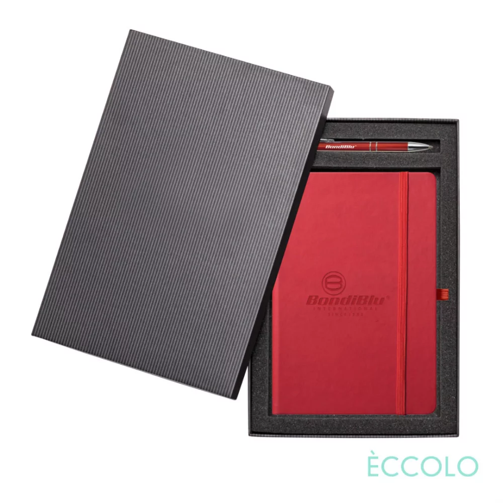 Ensemble cadeau Eccolo® Cool Journal/Clicker Pen - (M) Rouge