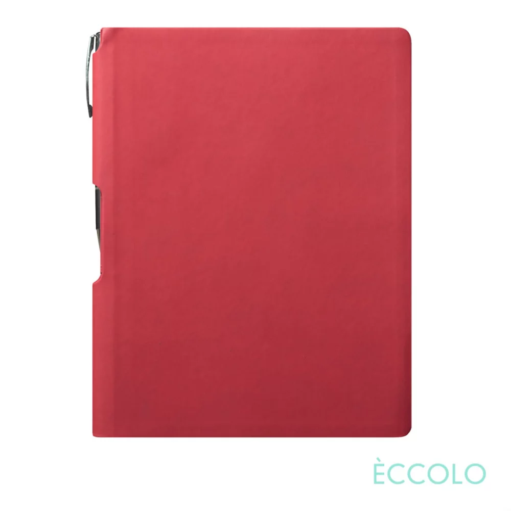 Eccolo® Groove Journal/Clicker Pen - (M) Red