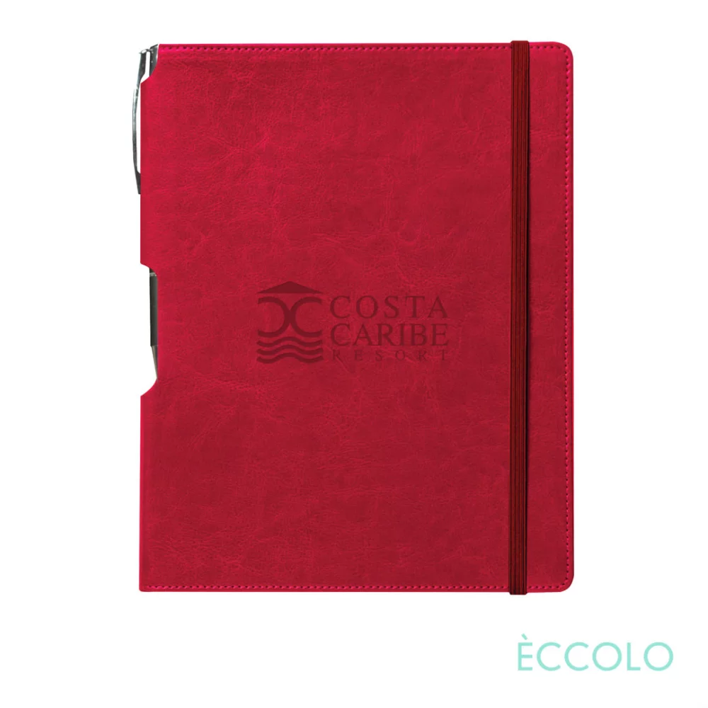 Eccolo® Rhythm Journal/Clicker Pen - (M) Red
