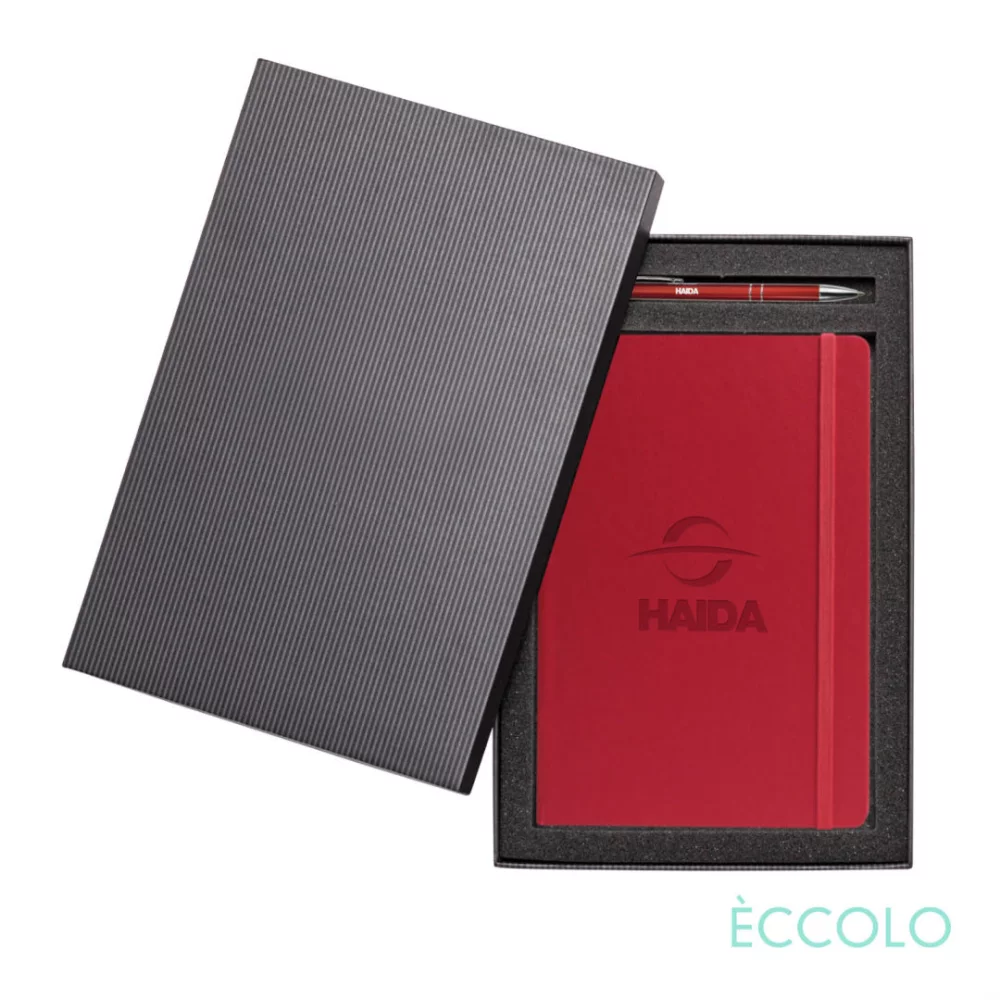 Ensemble cadeau Eccolo® Techno Journal/Clicker Pen - (M) Rouge