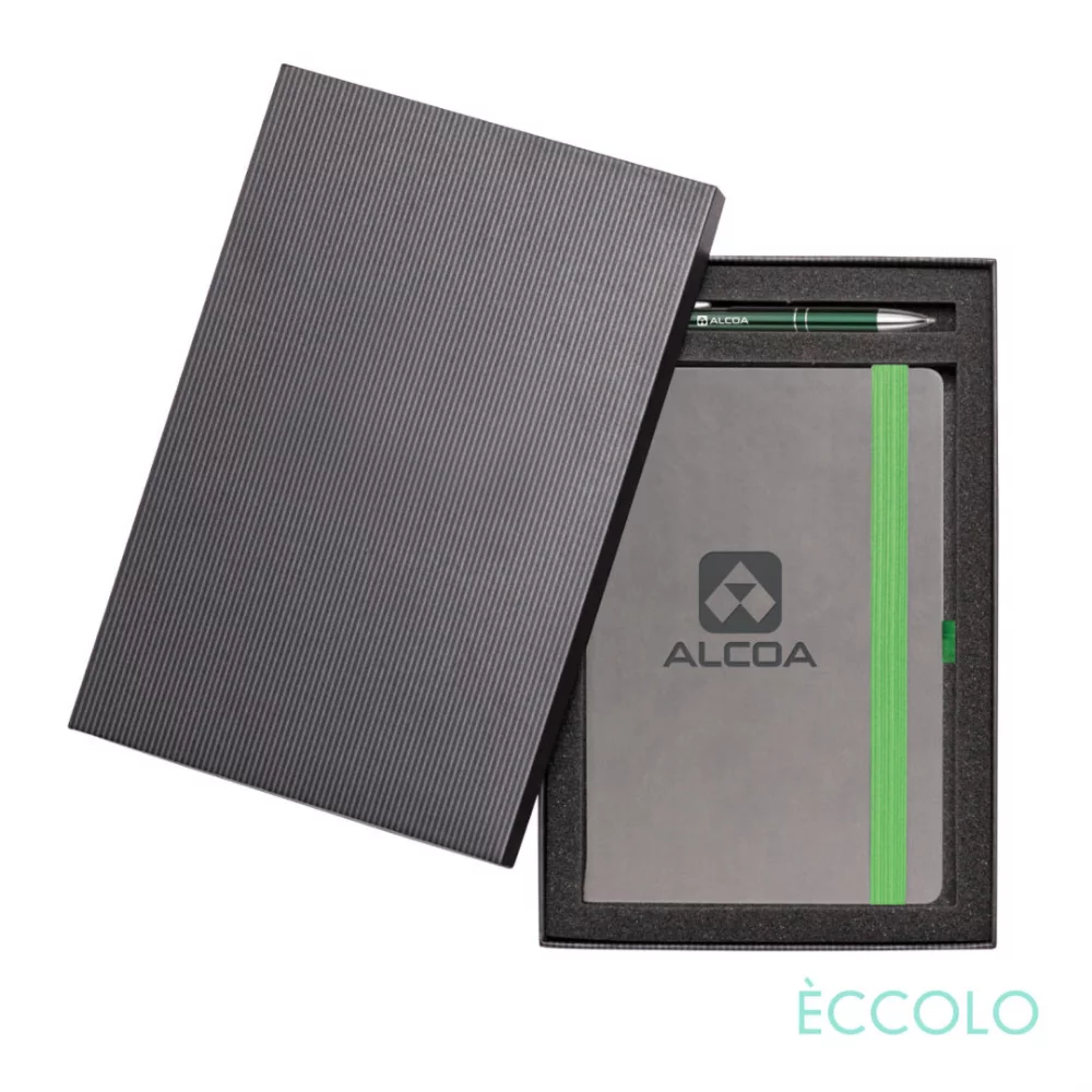 Eccolo® Salsa Journal/Clicker Pen Gift Set - (M) Green