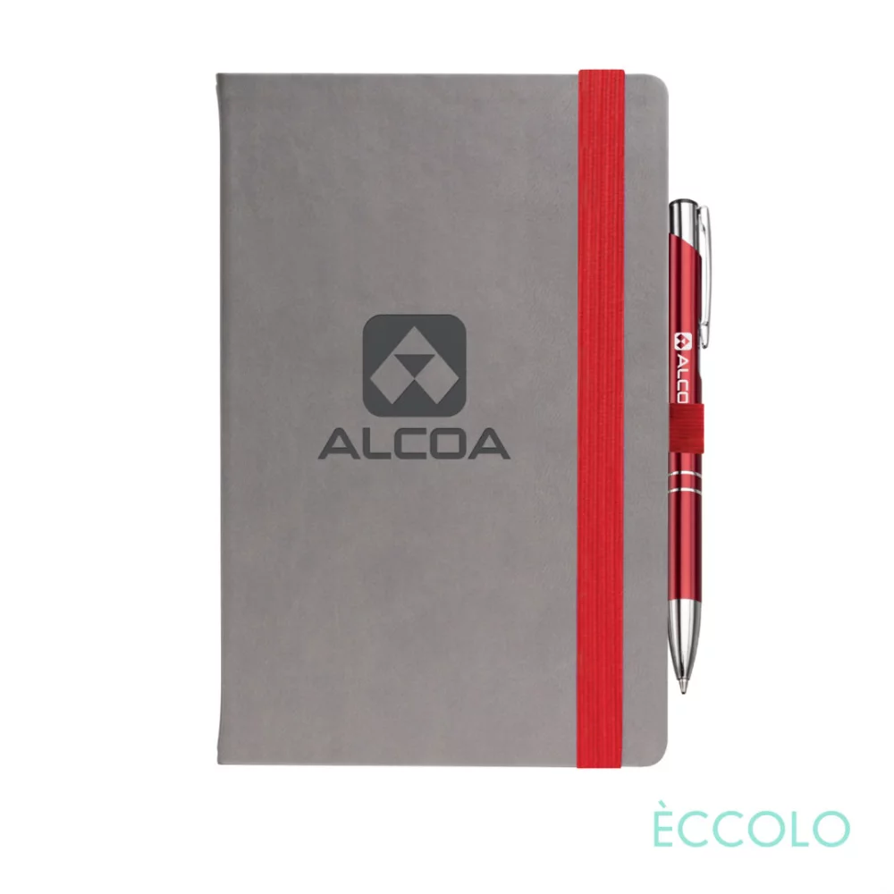 Journal Eccolo® Salsa/Stylo Clicker - (M) Rouge