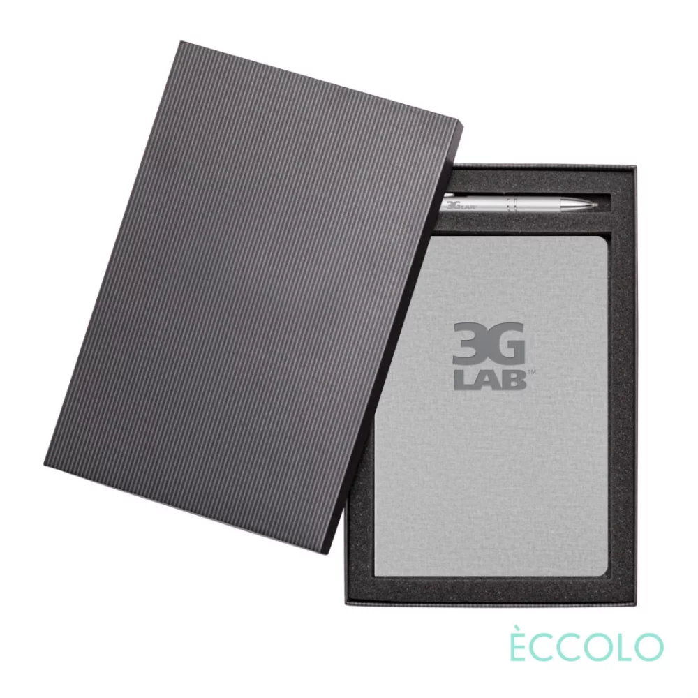 Eccolo® Solo Journal/Clicker Pen Gift Set - (M) Gray