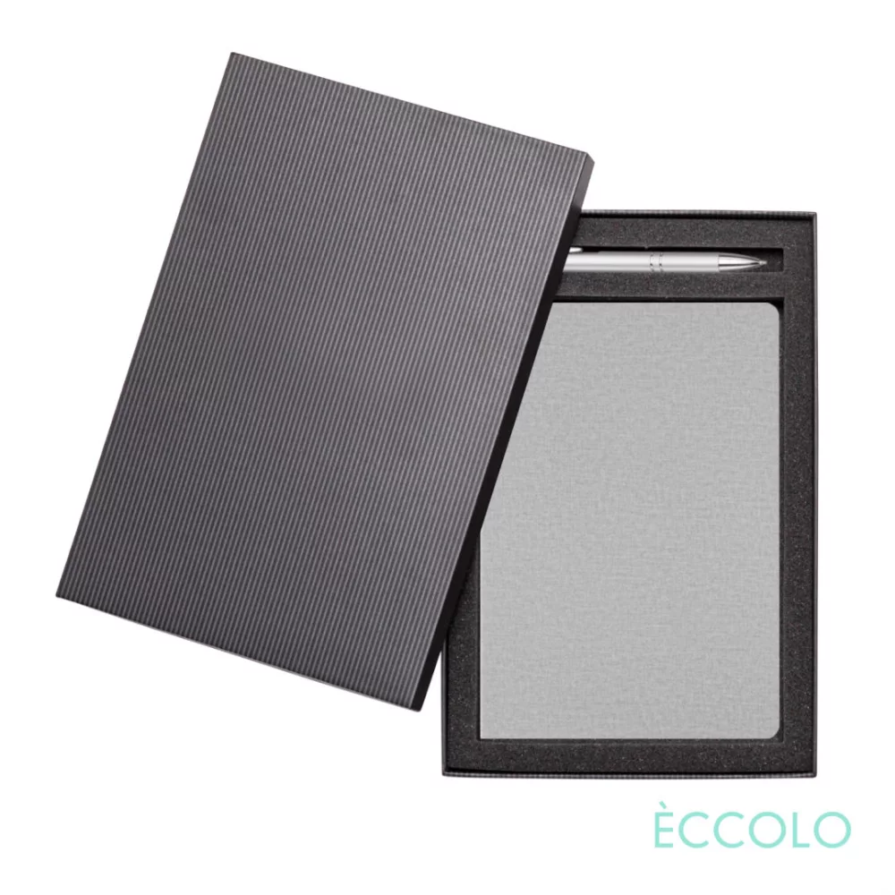 Eccolo® Solo Journal/Clicker Pen Gift Set - (M) Gray