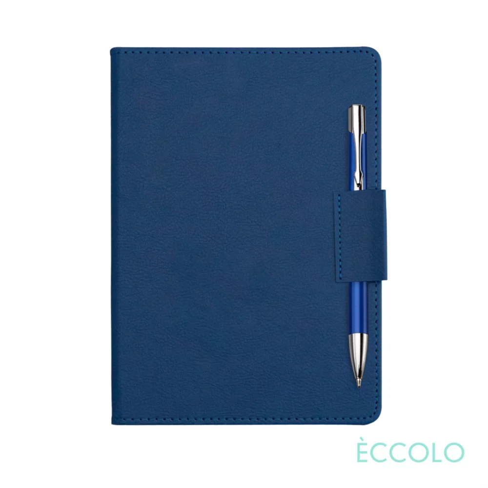 Eccolo® Carlton Journal/Clicker Pen - (M) 5¾"x8¼" Blue