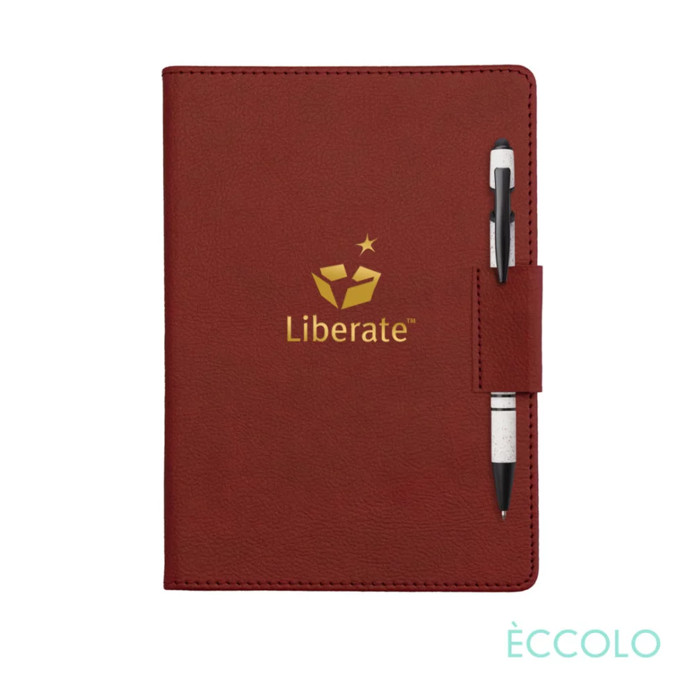 Eccolo® Carlton Journal/Austen Pen/Stylus - (M) 5¾"x8¼" Burgundy