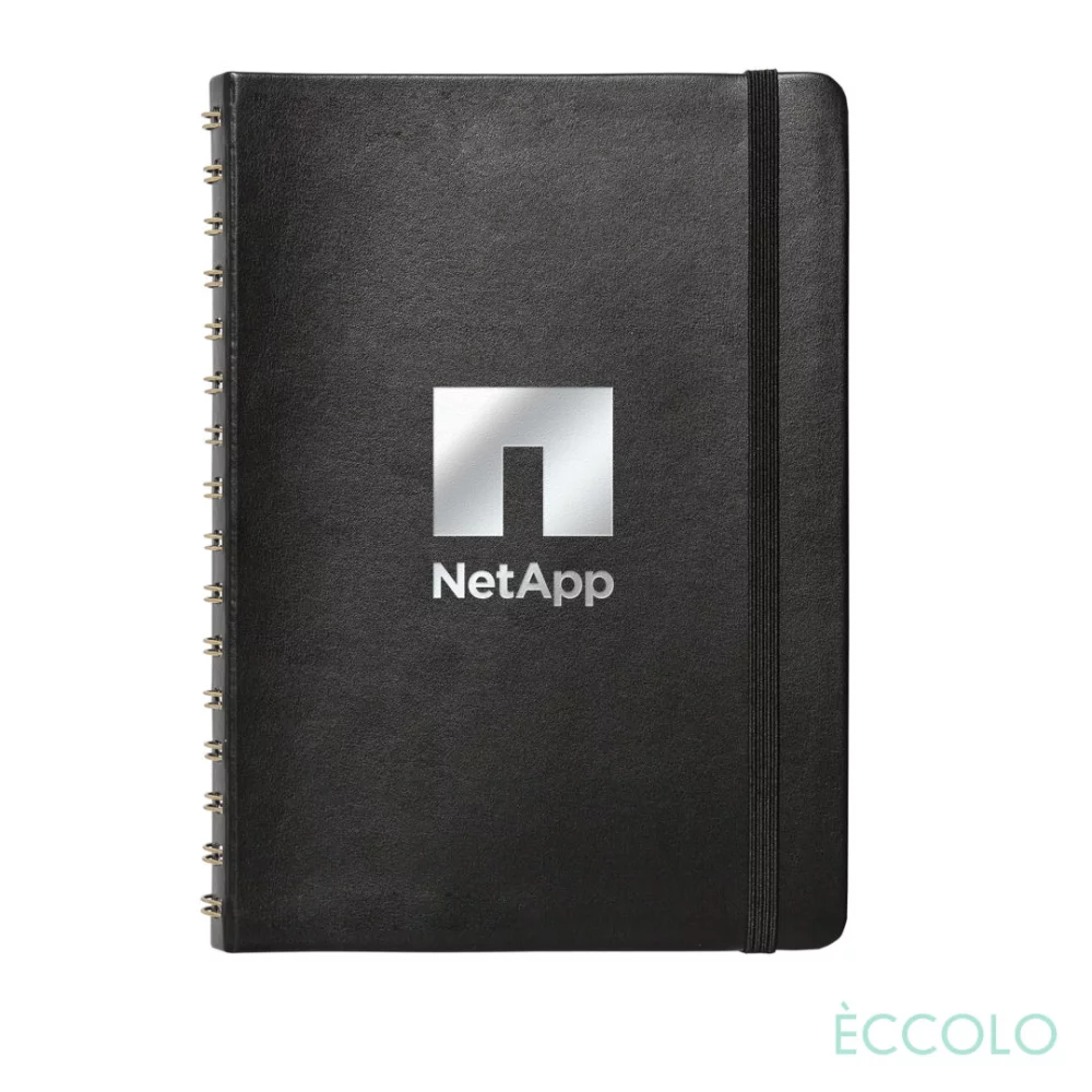 Eccolo® Kabuki Spiral Journal - (M) 6"x8" Black