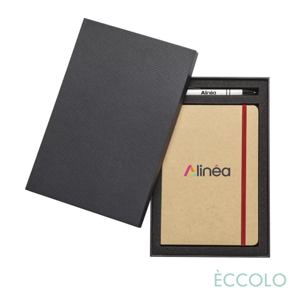 Eccolo® Krafty Journal/Austen Pen/Stylus Gift Set - (M) 5¾"x8¼" Red