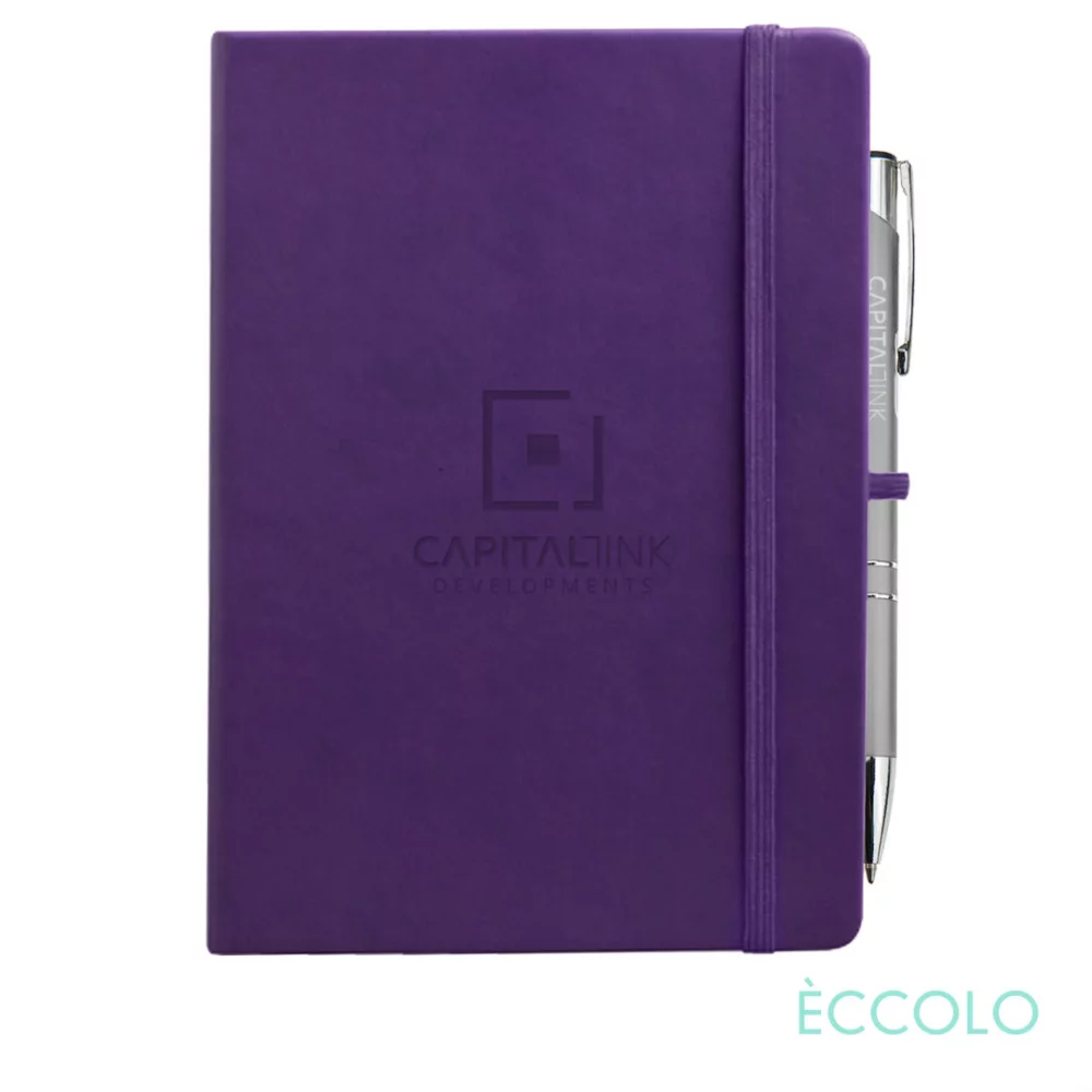 Eccolo® Cool Journal/Clicker Pen - (L) Purple