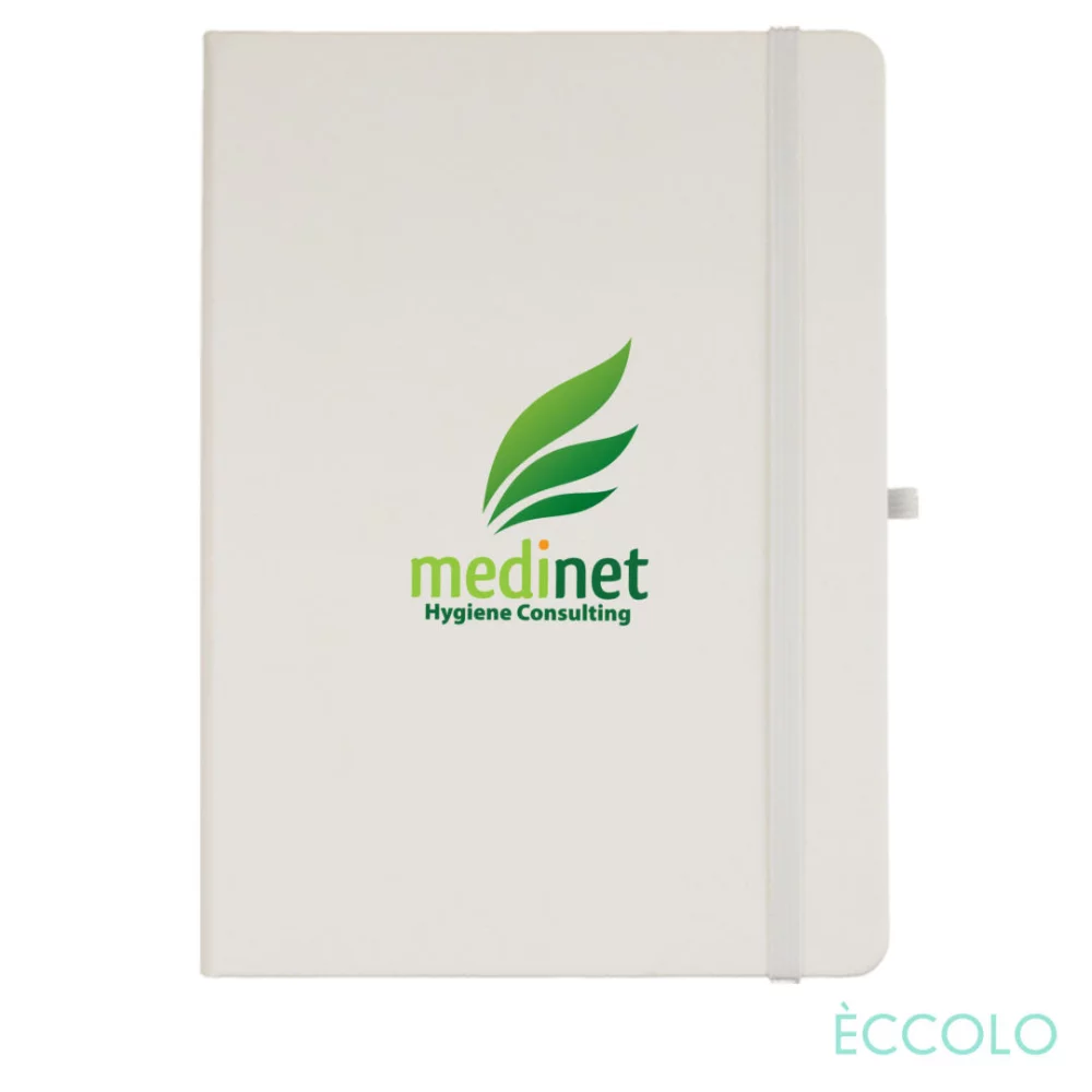 Journal Eccolo® Cool - (L) 7"x9¾" Blanc