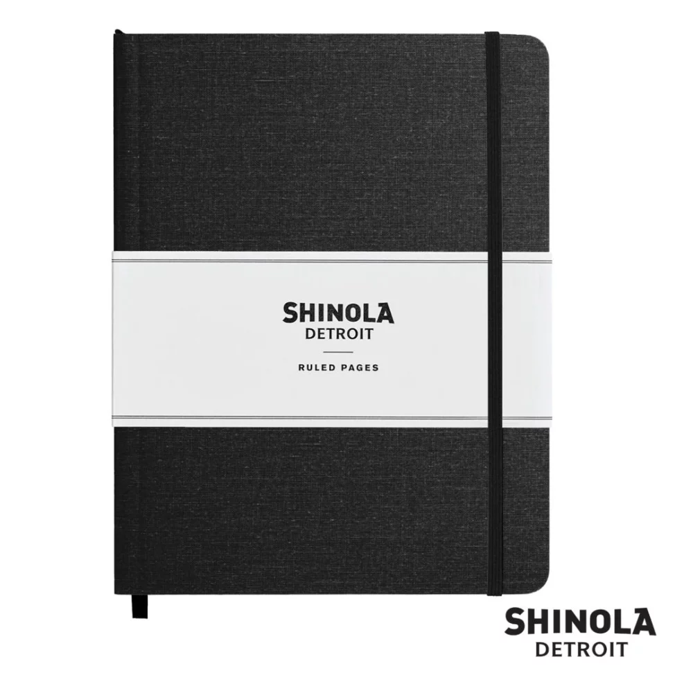 Shinola® HardCover Journal - (L) 7"x9" Black