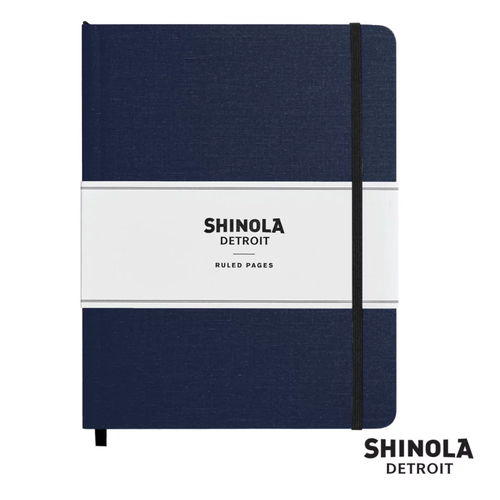 Shinola® HardCover Journal - (L) 7"x9" Navy Blue