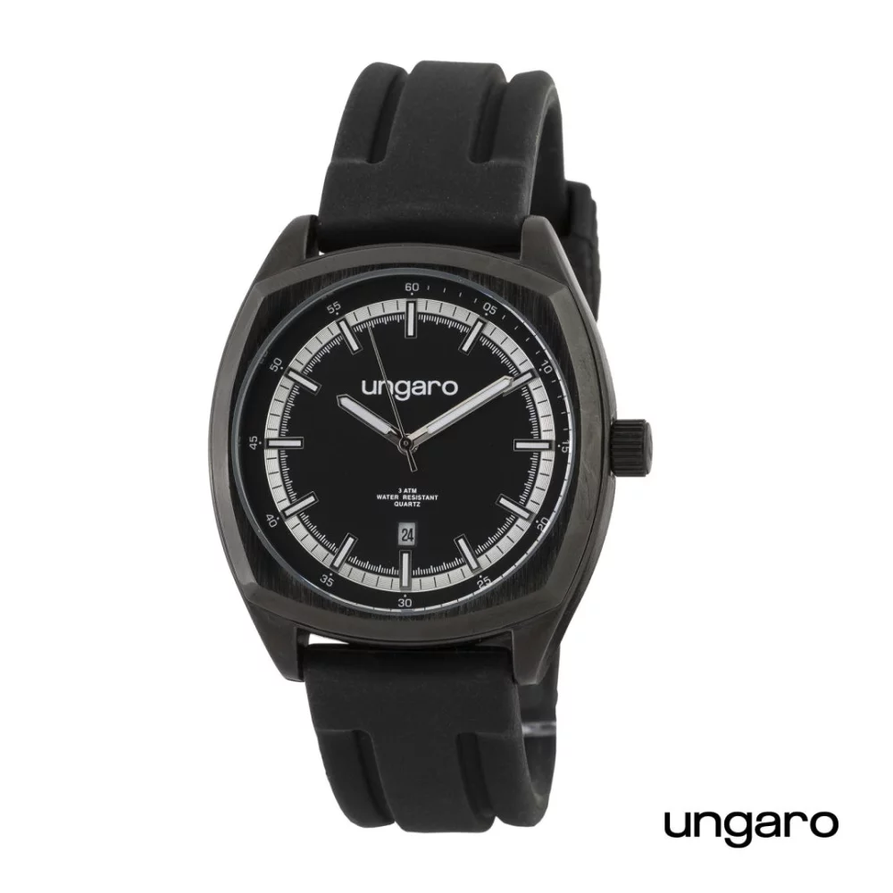 Ungaro® Taddeo Date Watch - Black