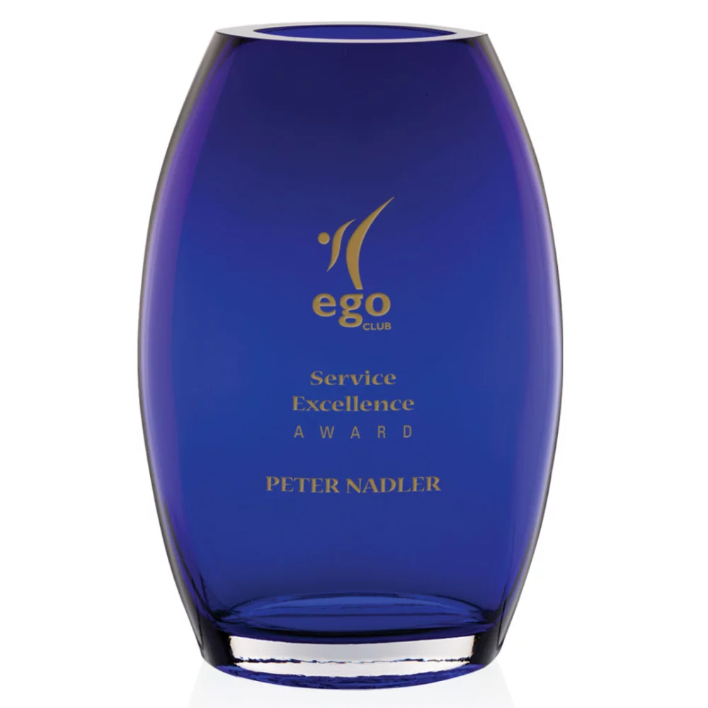 Vase ovale Bolton - Cobalt 12"