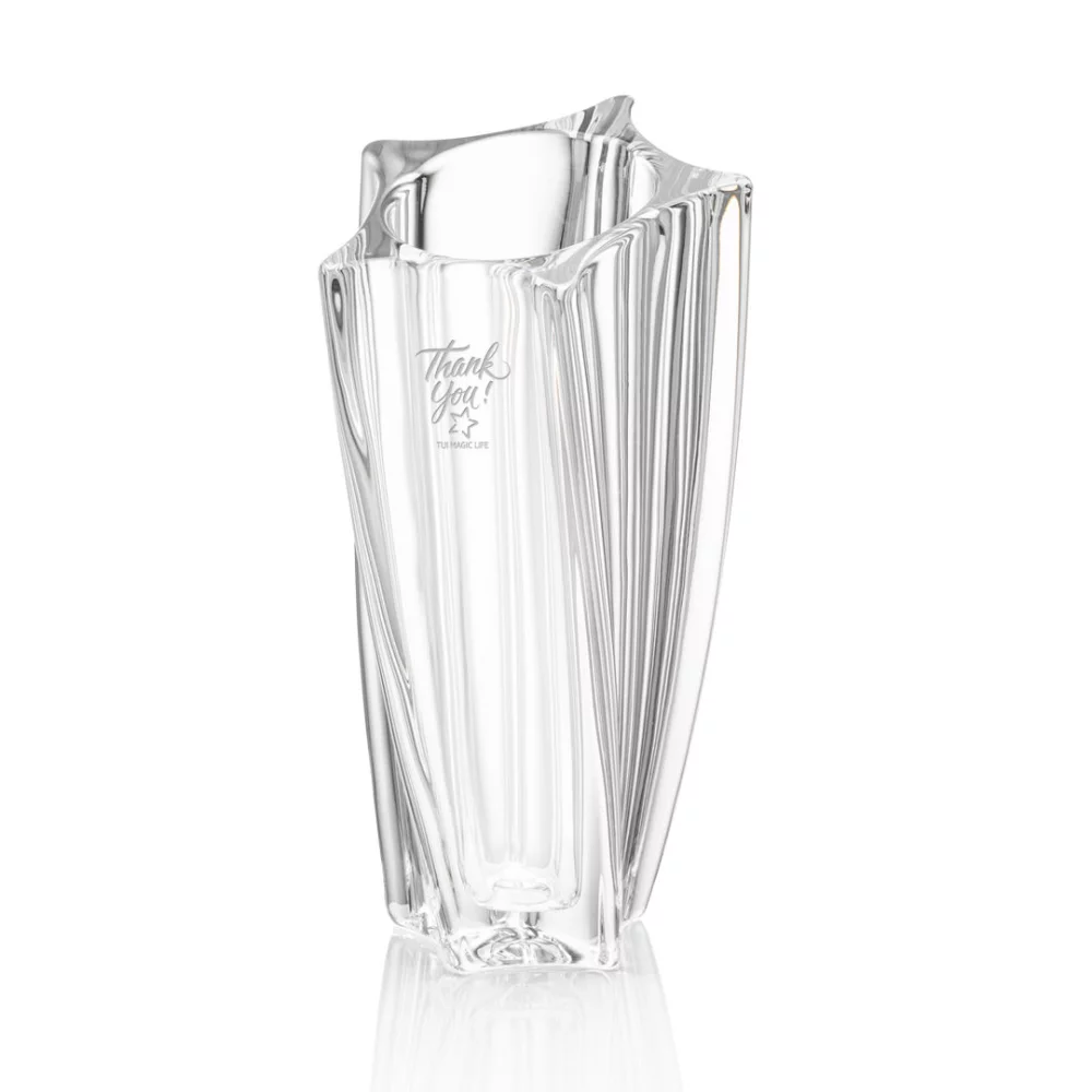 Vase Manzini Barrel - 10" Cristallin