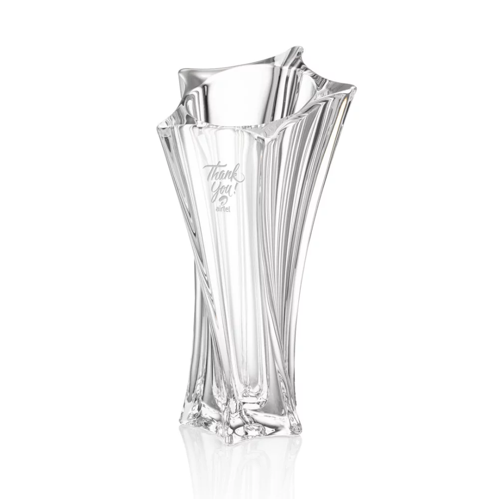 Vase Manzini Waisted - 11" cristallin