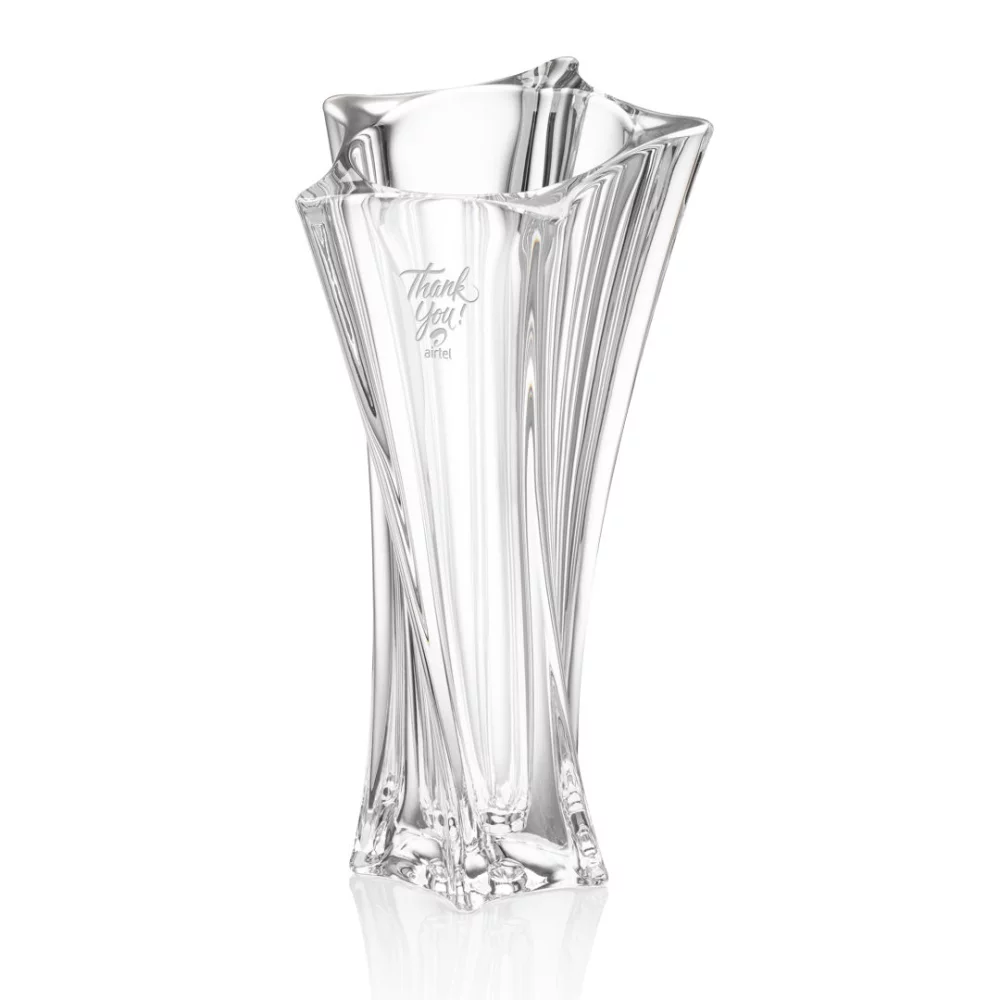 Vase Manzini Waisted - 13" Cristallin
