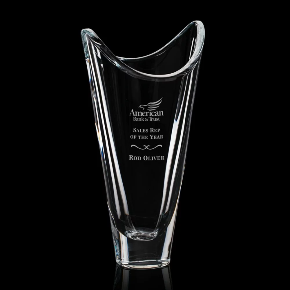 Vase Meridon - 13" cristallin