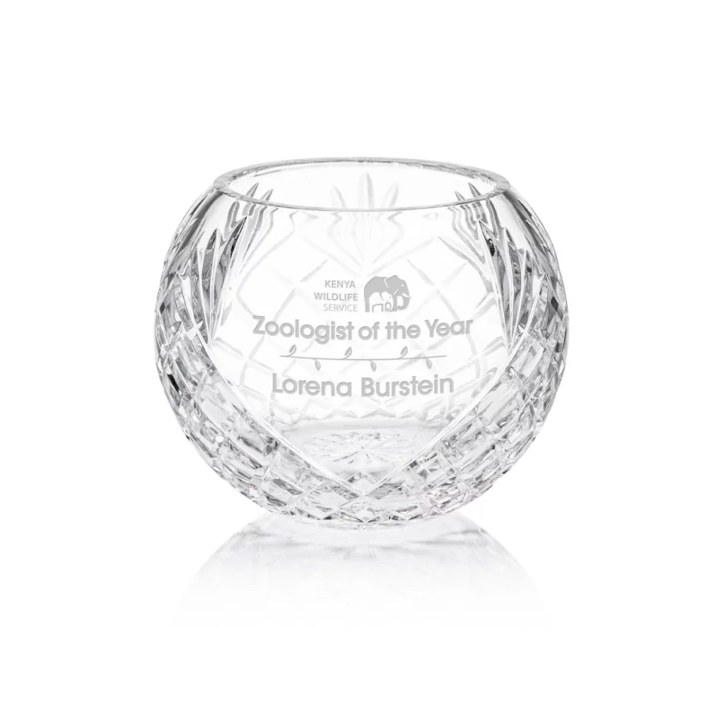 Vase Dunwich - Cristal de plomb 6" de diamètre
