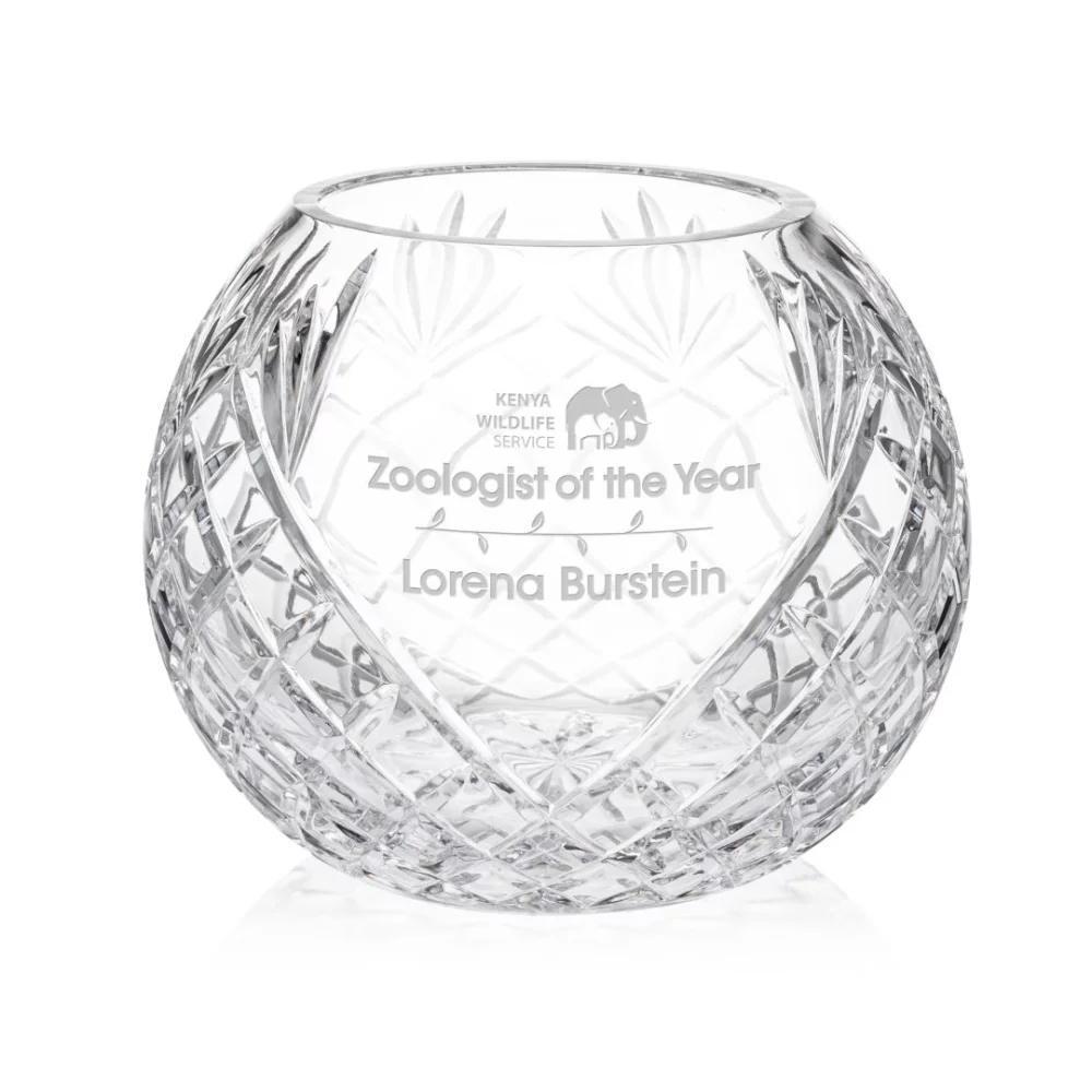 Vase Dunwich - Cristal de plomb 8" de diamètre