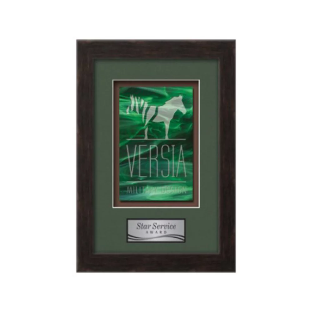 Vitrail Eldridge Vert - Espresso Noyer Foncé 11"x14½"